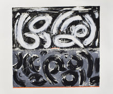 Load image into Gallery viewer, Black and White with Orange Stripe by Deborah Friedman