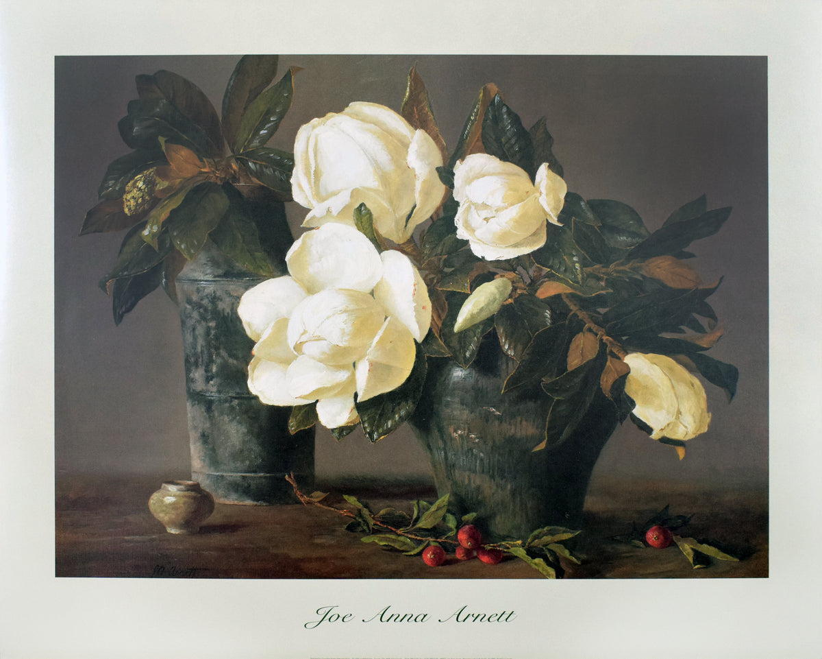 Magnolias With Crab Apples By Joe Anna Arnett The Art Of Custom Framing