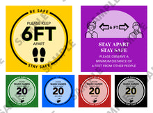 Load image into Gallery viewer, Covid-19 Safety Signs, 5 Pack Set