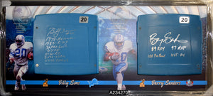 Billy Sims & Barry Sanders Silverdome Seat Backs, Signed