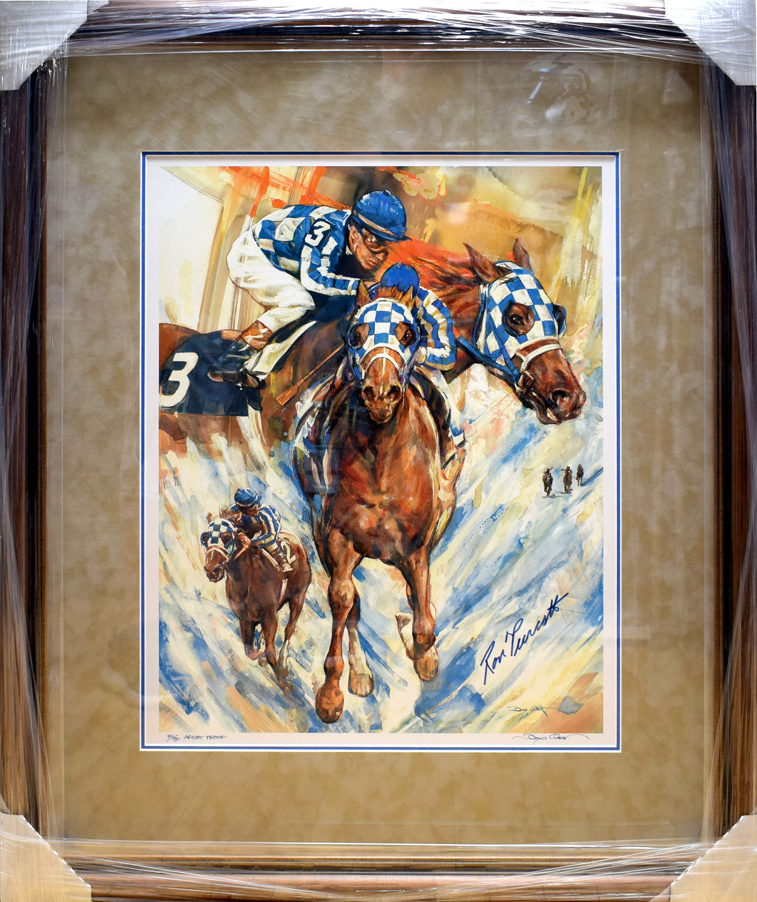 Ron Turcotte & Secretariat Lithograph by Doug West, Signed