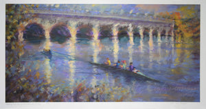 " Rowing Practice by the Belle Isle Bridge" By Roselyn Rhodes