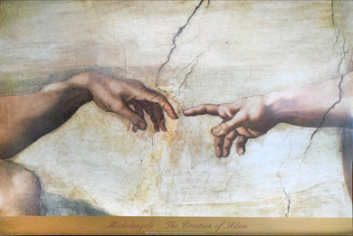The Creation of Adam (detail) by Michaelangelo