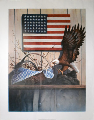 Eagle and American Flag