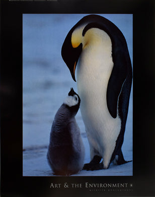 Emperor Penguin and Chick by Konrad Wothe