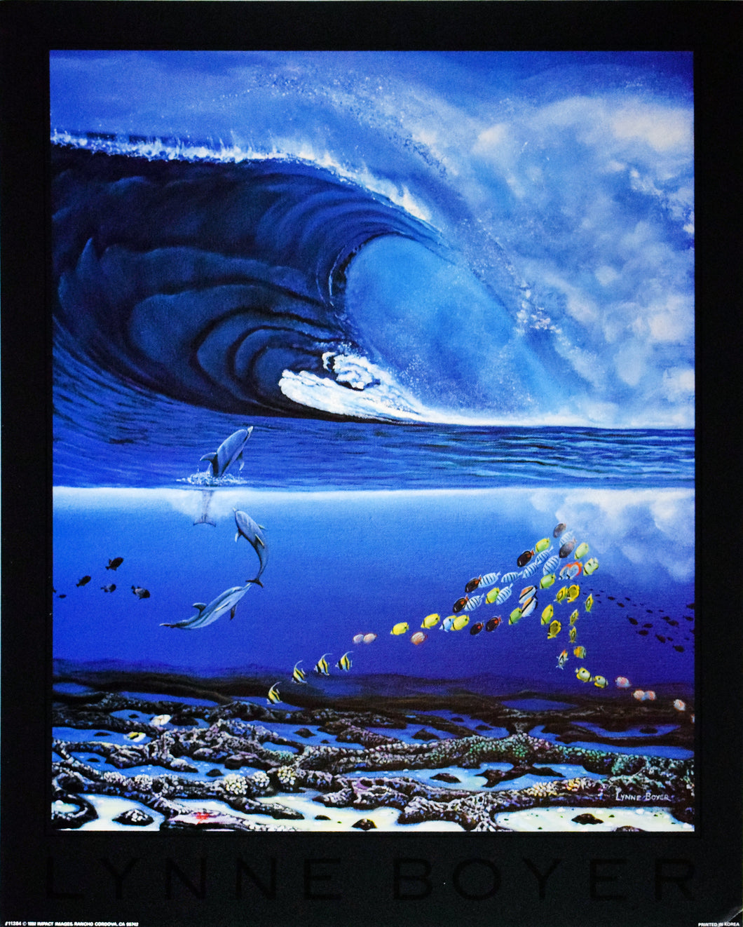 Wave & Dolphins by Lynne Boyer