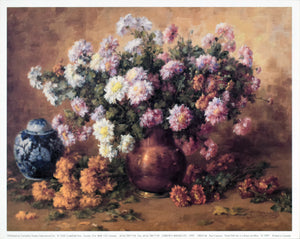 Floral Still Life in a Brass Urn by Paul Cremers