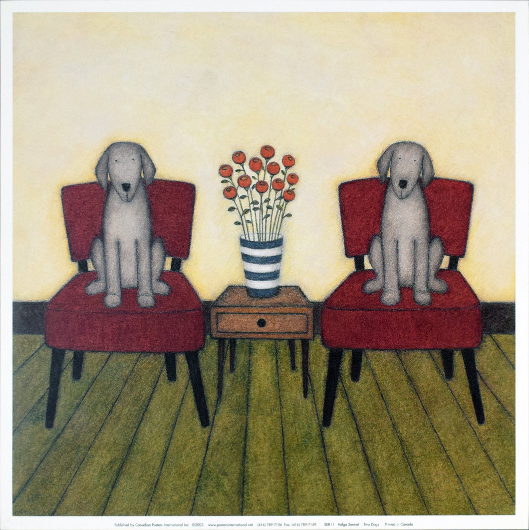 Two Dogs by Helga Sermat