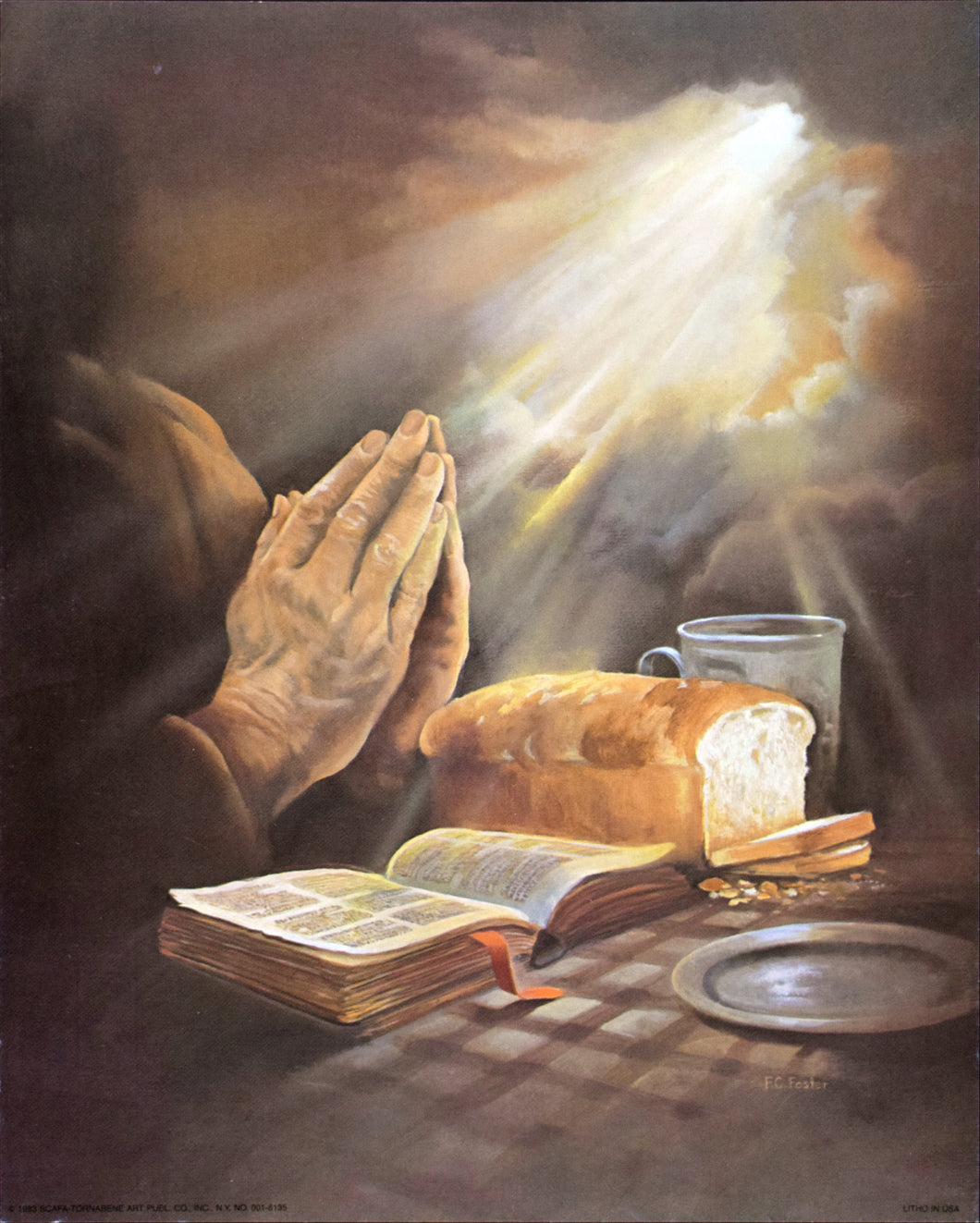 Praying Over Bread by F.C. Foster