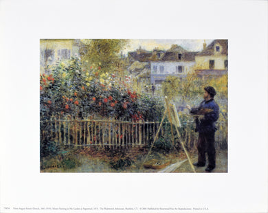 Monet Painting in His Garden at Argenteuil, 1873 by Pierre August Renoir