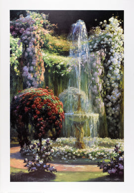 Jardin Fleuri au Jet d'Eau by Emile Quentin-Brin
