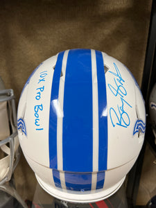 Barry Sanders Helmet - White, Signed