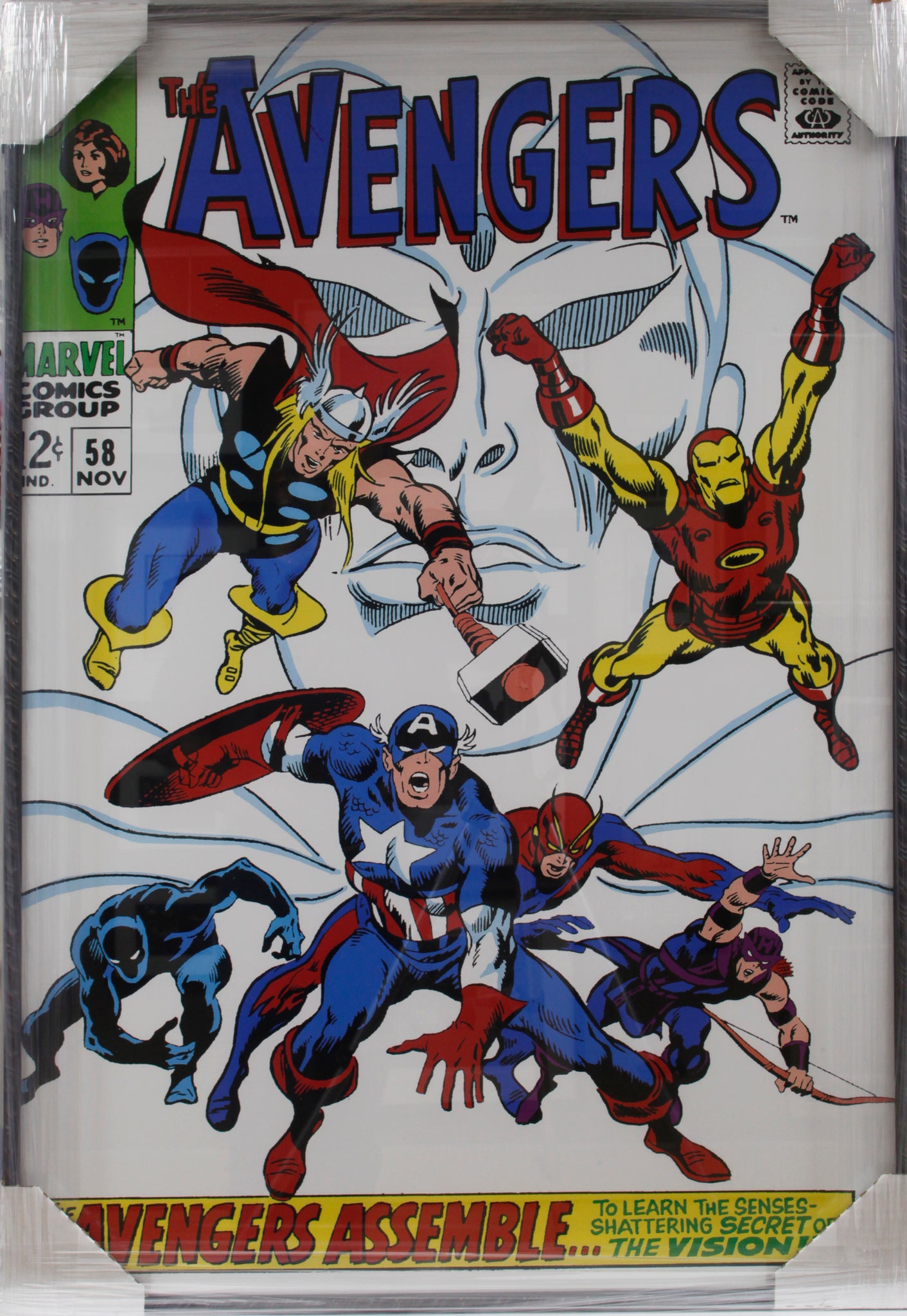 Marvel Comics Retro Wall Poster, Marvel Comics Print, Avengers Superhero  print in large format, Marvel Wall Art