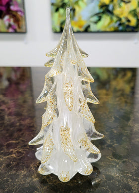 White/Gold Christmas Tree by Albert Young